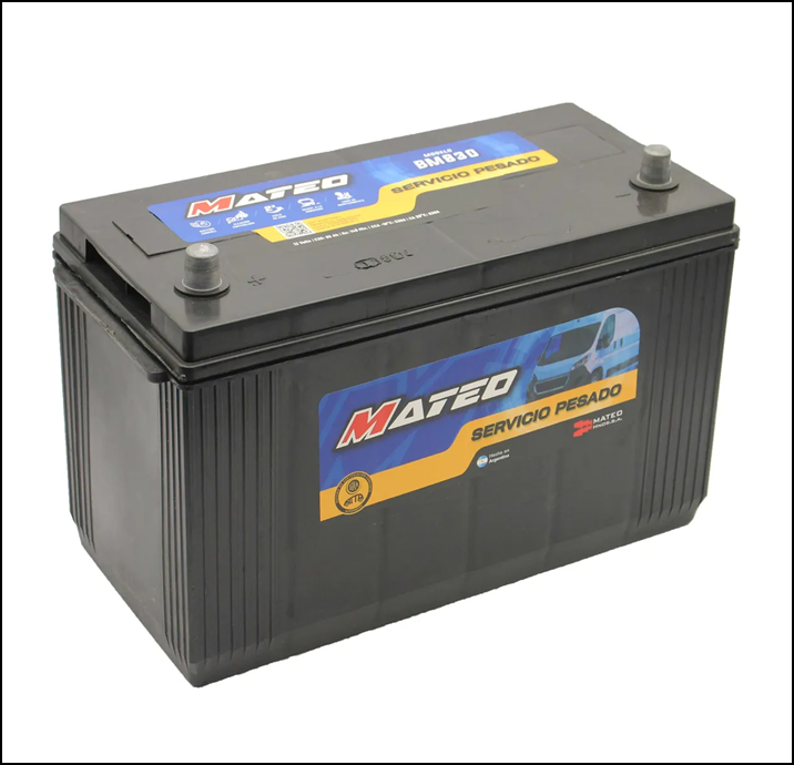 BATERIA MATEO 12X110 LARGO: 350 MM - ANCHO 175 MM - ALTO 220 MM CCA -18° 610 A (NEGRA)