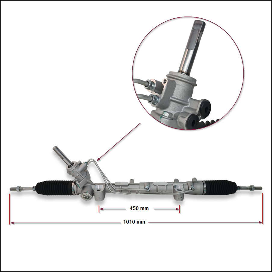 CAJA DE DIRECCION HIDRAULICA RENAULT LOGAN II - SANDERO II - STEPWAY CONEXION PASANTE