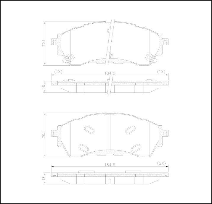 PASTILLA DE FRENO DEALANTERAS FORD RANGER RAPTOR LIMITED 23/...