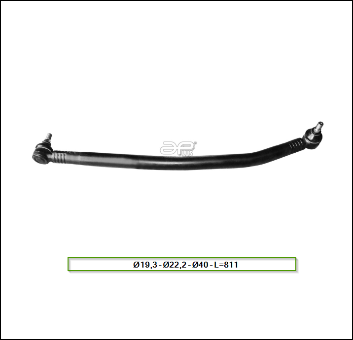 BARRA CORTA DE DIRECCION - FORD  CARGO 814 (TUBO ) - LARGO 824 MM