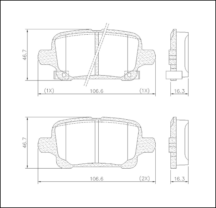 PASTILLA DE FRENO TRAS CHEVROLET CRUZE 17/... (1.4 TUBO LT-LTZ)