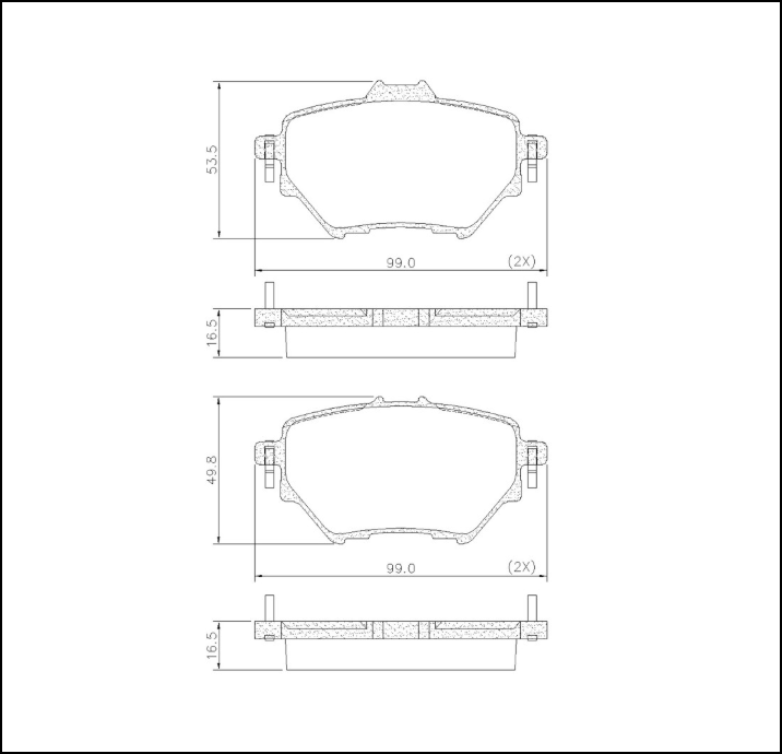 PASTILLA DE FRENO TRAS CITROEN C4 PICASSO II 13/... (HDI)/PEUGEOT 308/ 408 II 13/...