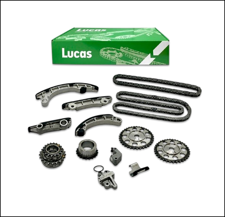KIT DE DISTRIBUCION CON CADENA TOYOTA HILUX 2.4 Y 2.8 Tdi - 2016 / 2022 - 13 COMPONENTES