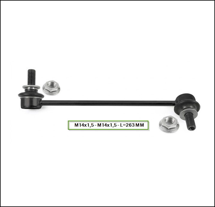 BIELETA DELANTERA IZQUIERDA TOYOTA HIACE 2019/... M14x1,5 - M14x1,5 - L=263 MM