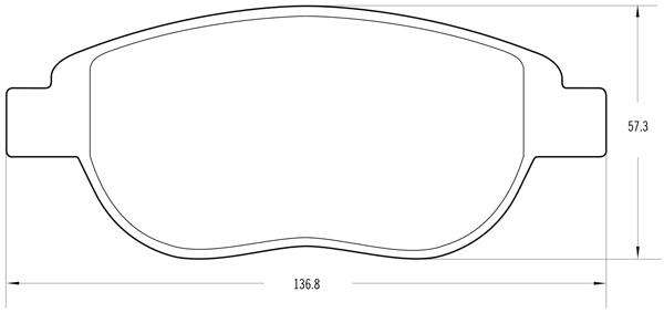 PASTILLA DE FRENO DEL PEUGEOT 307 - 207 - 2008 - 301 - CITROEN C4 18/... C3 17/... GRAND PICASSO - XSARA