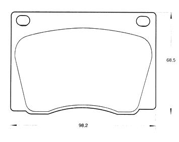 PASTILLA DE FRENO DEL FORD FALCON/FAIRLANE - CHEVROLET 400/CHEVY - TORINO - DODGE CORONADO/POLARA/GTx