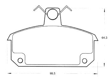 PASTILLA DE FRENO DEL R4 S/R12/R18/R5 (1.4)(CALIPER GIRLING-COLETTE)
