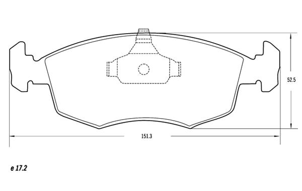 PASTILLA DE FRENO DEL FIAT IDEA 05/... /STRADA 99/... /PALIO/PALIO WEEKEND