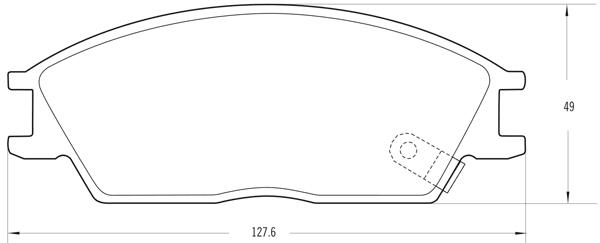 PASTILLA DE FRENO DEL HYUNDAI ELECTRA 90/... /EXEL 92/... /SCOUPE 92/... ACCENT 94/... (SISTEMA AKEBONO)