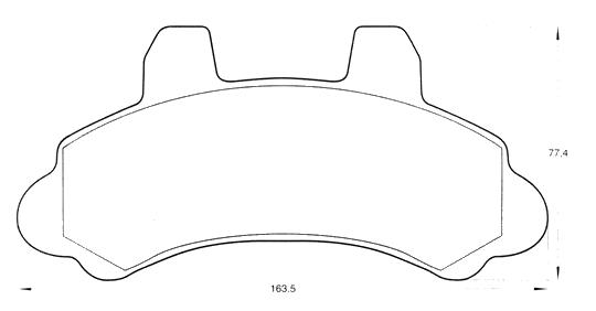 PASTILLA DE FRENO FORD F-100 96/... /CHEVROLET C-20 96/...
