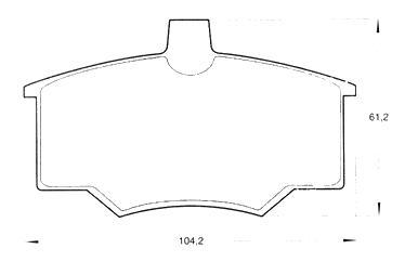 PASTILLA DE FRENO DEL CHEVROLET MONZA- KADDET- IPANEMA 90/94 (1.6-1.8-2.0)