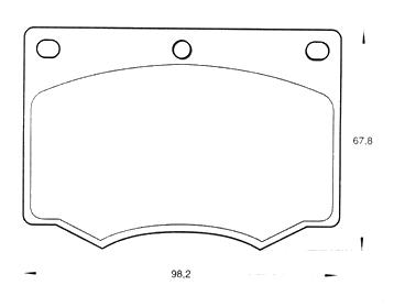 PASTILLA DE FRENO VW.KOMBI/GROSSPAL