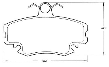 PASTILLA DE FRENO DEL RENAULT 19/EXPRESS/SANDERO/LOGAN/CLIO/PEUGEOT 205