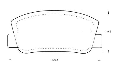 PASTILLA DE FRENO DEL FIAT 128/EUROPA/1300