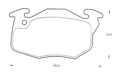 PASTILLA DE FRENO DEL RENAULT 11/RENAULT 9/PEUGEOT 205