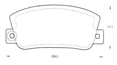 PASTILLA DE FRENO DEL RENAULT 12/FIAT 147/SPAZIO/FIORINO (BANANITA)