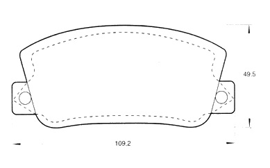 PASTILLA DE FRENO DEL RENAULT R-12 73/91