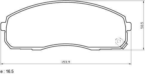 PASTILLA DE FRENO DEL KIA K-2500 13/... CARNIVAL - HYUNDAY H-100 06/...
