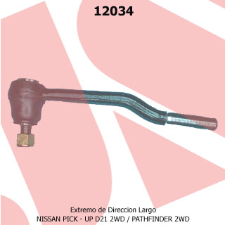 EXTREMO DE DIRECCION INT NISSAN PICK UP D-21 (M18x1,5-Ø13-L=220-4x4)